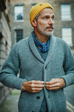 &SONS Scarves-Blue Dot Organic Japanese Scarf