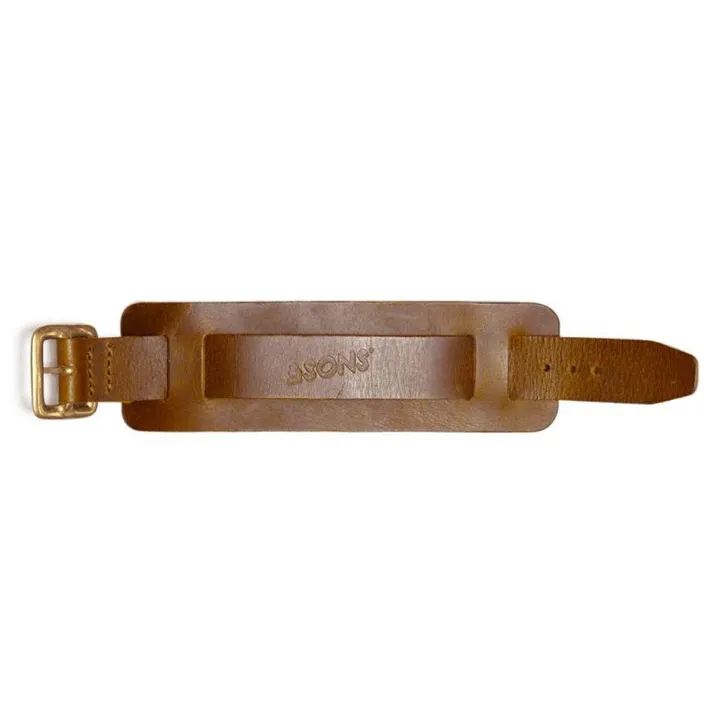 &SONS Leather Goods-Leather Watch / Wrist Cuff Tan