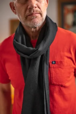 &SONS Knitwear-Outlaw Scarf Black