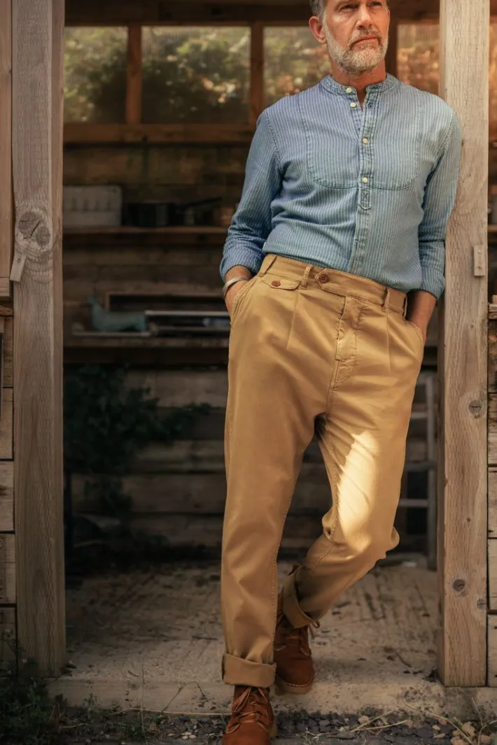 &SONS Bottoms & Shorts-Beckett Trousers Tan