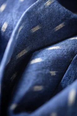 &SONS Scarves-Blue Star Dot Scarf