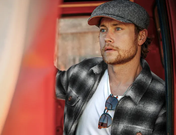 &SONS Jackets & Coats-Cab Coat Grey Check
