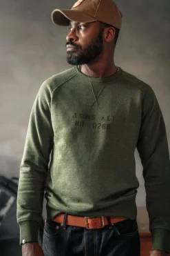 &SONS Jackets & Coats-Deck Sweatshirt Surplus Green