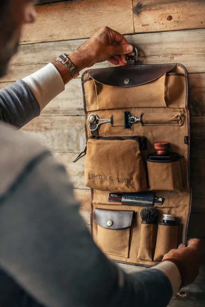 &SONS Essentials-Essentials Toilet Bag Tan