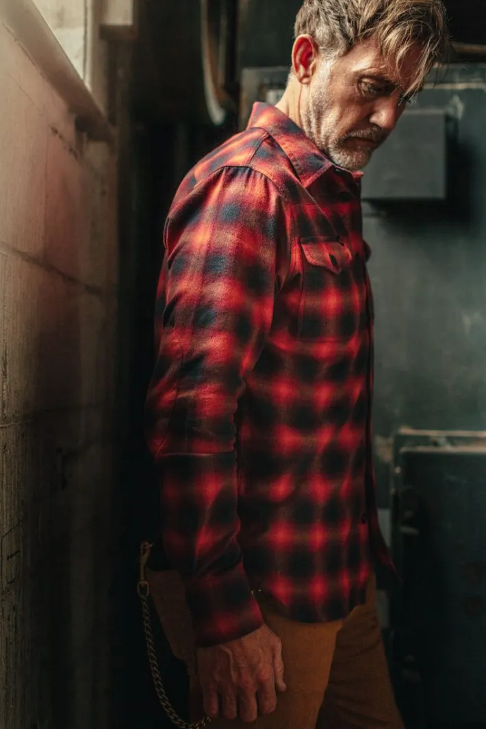 &SONS Tops-Logger Shirt Red