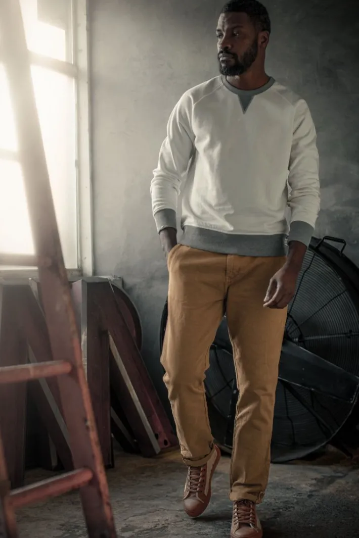 &SONS Jackets & Coats-Stone White Sweatshirt