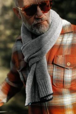 &SONS Scarves-Vale Scarf Grey