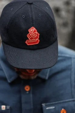&SONS Headwear-Woollen Snap Cap Navy